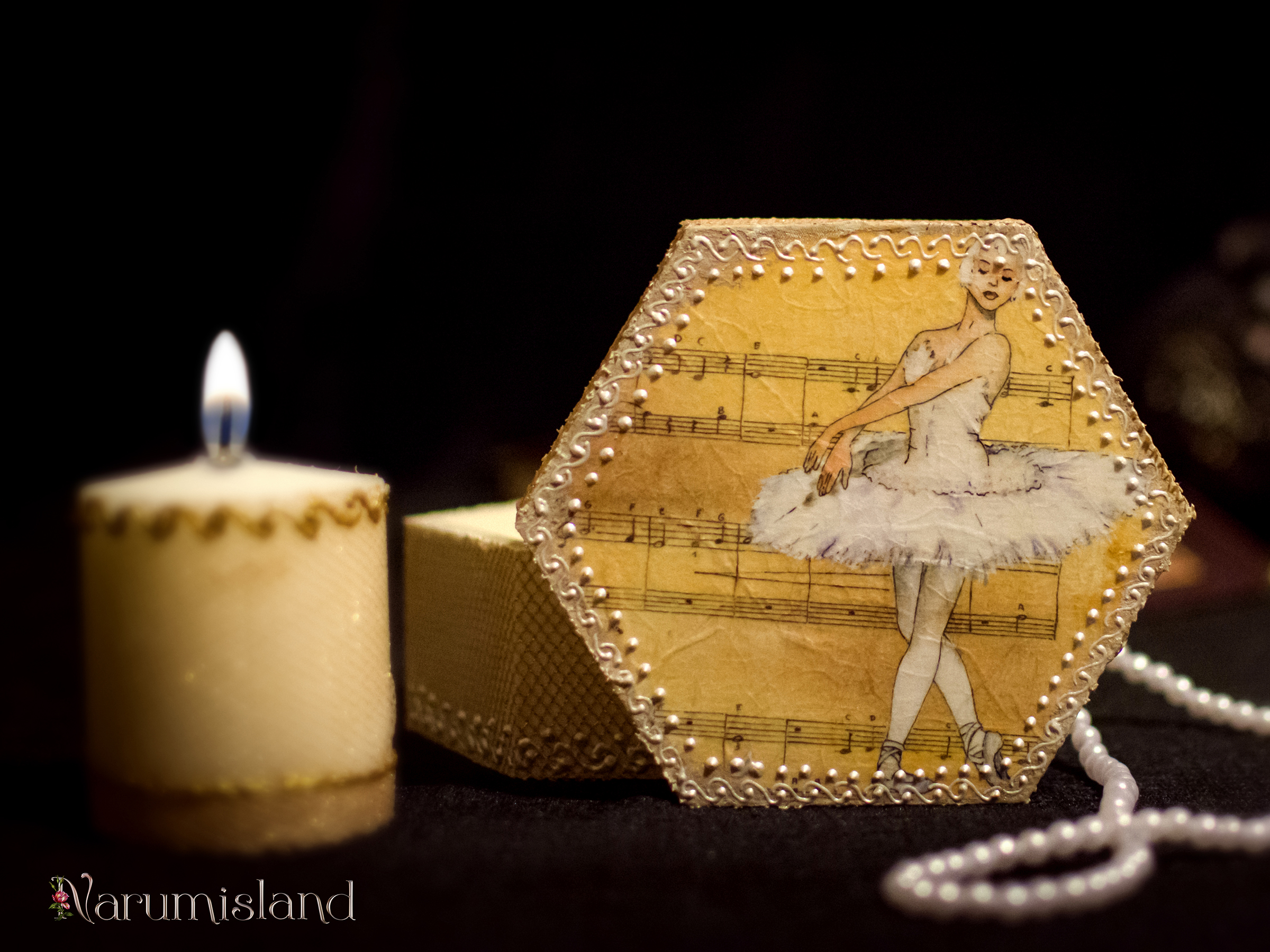 cutie bijuterii cu balerina